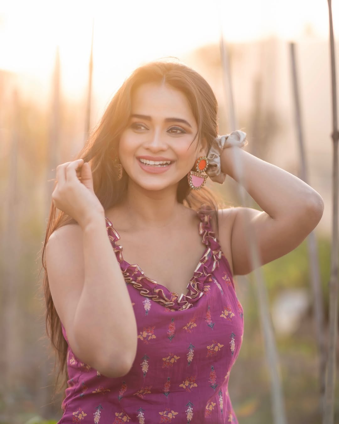 Madhura Joshi Purple Paithani Saree Look