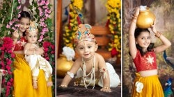 Photos: श्रीकृष्ण जन्माष्टमीनिमित्त मायरा वायकुळचं छोट्या भावाबरोबर सुंदर फोटोशूट