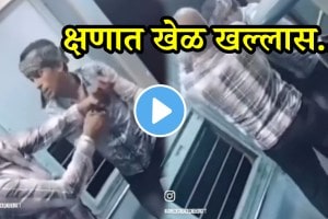 Young man thrown out train in a fight shocking video