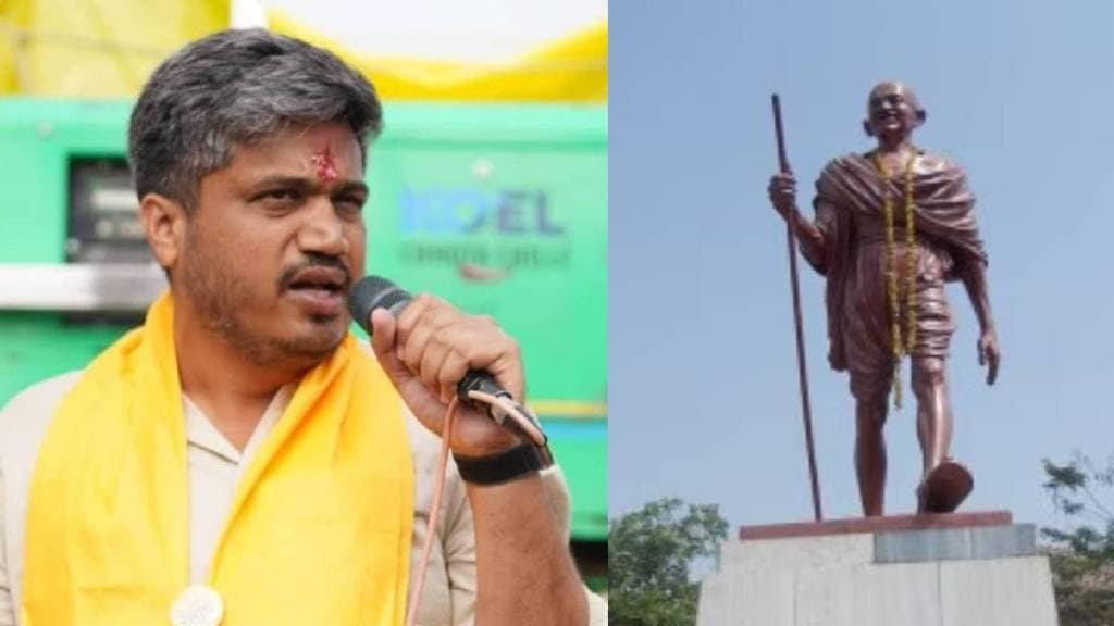 Rohit Pawar On Pune Mahatma Gandhi Statue