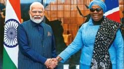 भारत, नामिबियादरम्यान करार; पंतप्रधान मोदी, अध्यक्ष नेतुंबो यांच्यात चर्चा