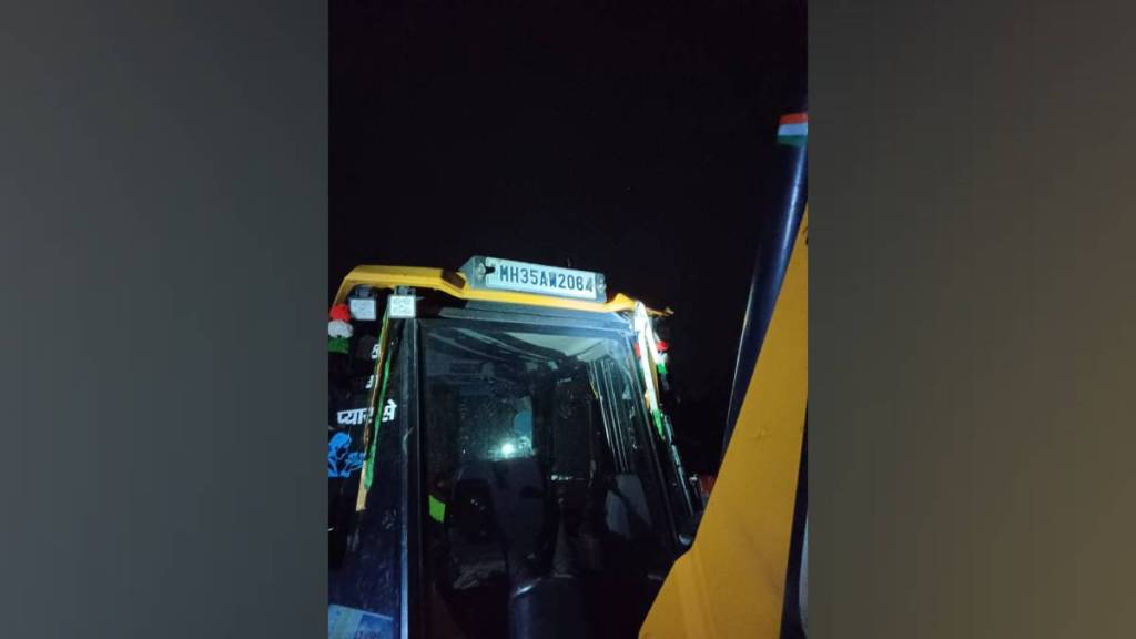 gondia JCB driver was illegally mining murum asked to stop work dragged forest ranger 30 feet