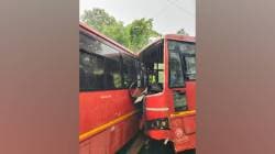 सावंतवाडी:आजगावजवळ दोन एसटी बसची समोरासमोर धडक: २५ हून अधिक प्रवासी जखमी