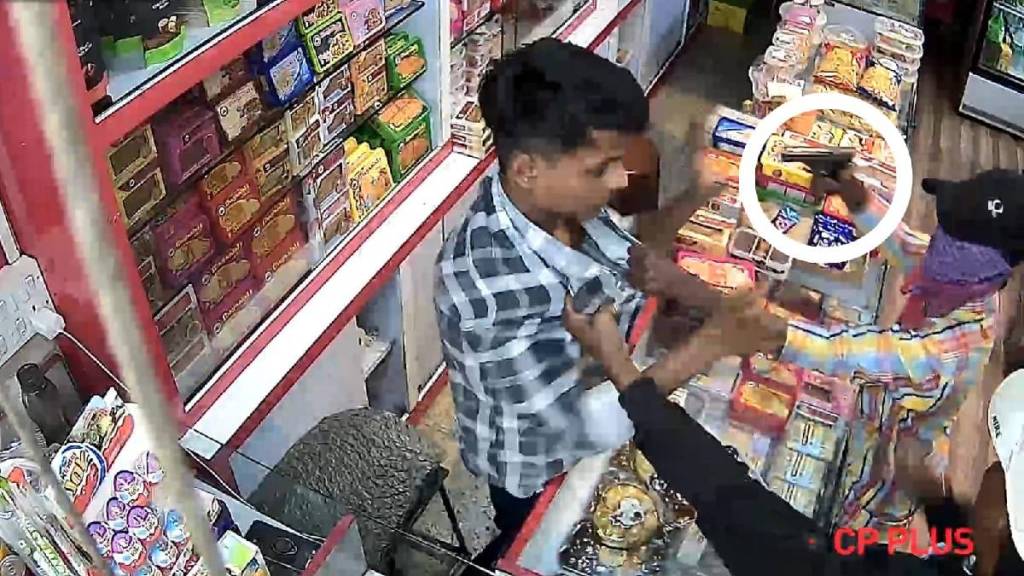 two youths robbed Lonavala chickki vendor at gunpoint CCTV footage shows the incident