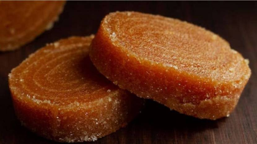 Water with a jaggery on an empty stomach