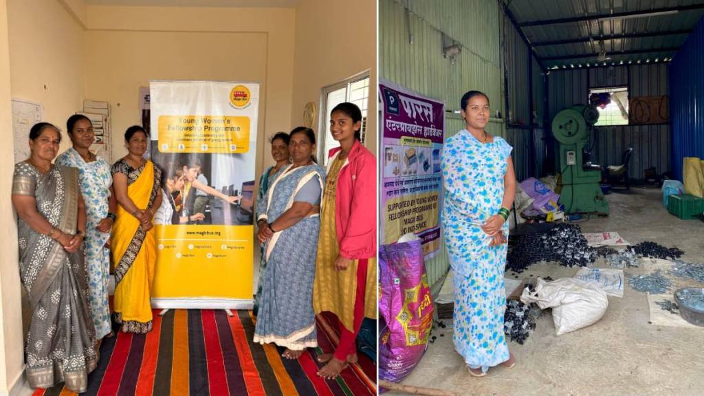 rural women entrepreneurship, women empowerment Pune, Magic Bus India Foundation, Young Women Fellowship program, rural women skill training,