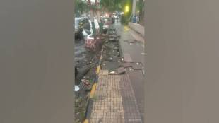 Vasai West sewer slab collapsed