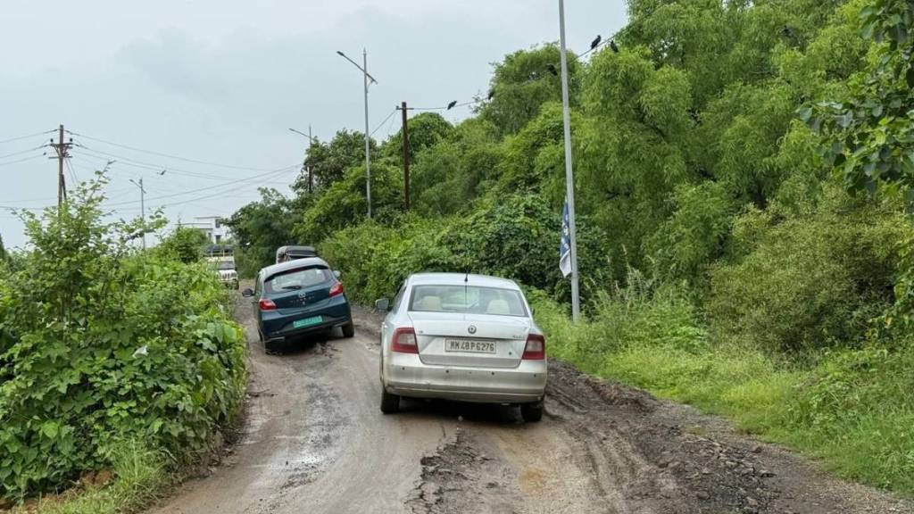 Virar road repair, Marambalpada Jetty road condition, Virar West traffic issues, road widening Virar, Virar Marambalpada Jetty connectivity,
