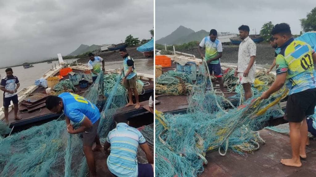 fishing season Vasai, Vasai fishermen boats, fishing preparation Vasai, Vasai fishing licenses, coastal fishing Maharashtra,