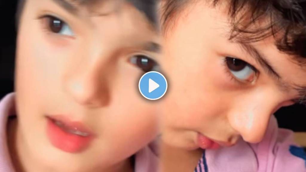 Small boy acting