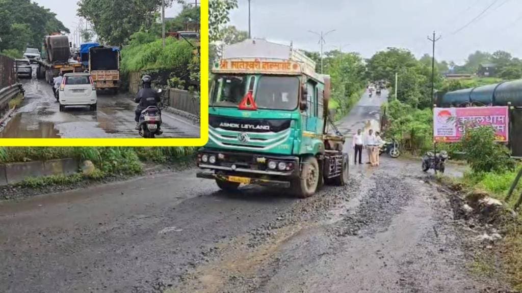 Ambernath bridge delay, Ambernath Katai highway traffic, MIDC bridge construction, heavy vehicle traffic Ambernath,