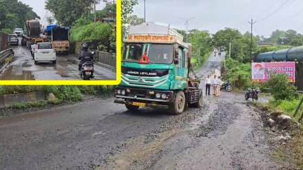 Ambernath bridge delay, Ambernath Katai highway traffic, MIDC bridge construction, heavy vehicle traffic Ambernath,