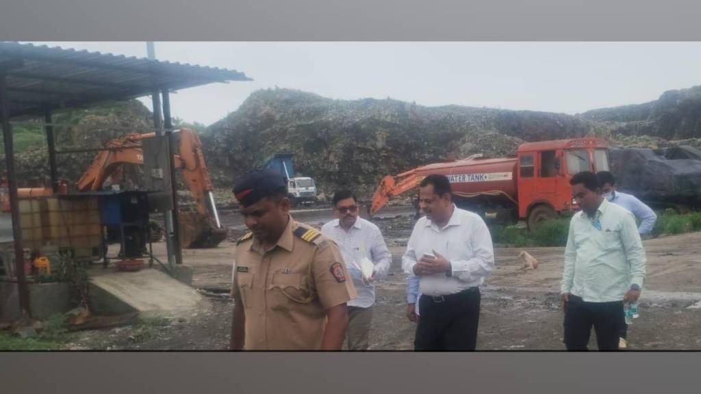 new vasai virar Commissioner manojkumar suryavanshi inspects gokhivare dump