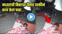 बापरे! मध्यरात्री रस्त्यावर झोपलेल्या व्यक्तीसमोर अचानक आला बिबट्या, त्याच्या ‘त्या’ कृतीमुळे बिबट्याची माघार; VIDEO व्हायरल