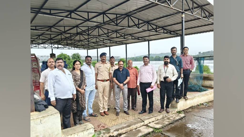 revenue officials stopped land mafias illegally filling ulhas Creek shoreline