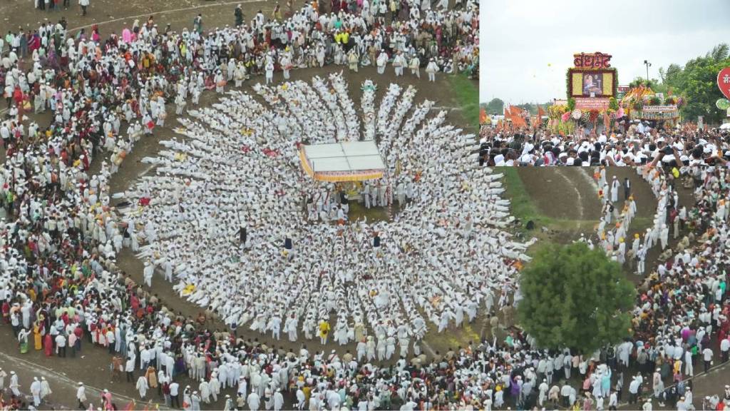 entry of saints palkhi in Pandharpur