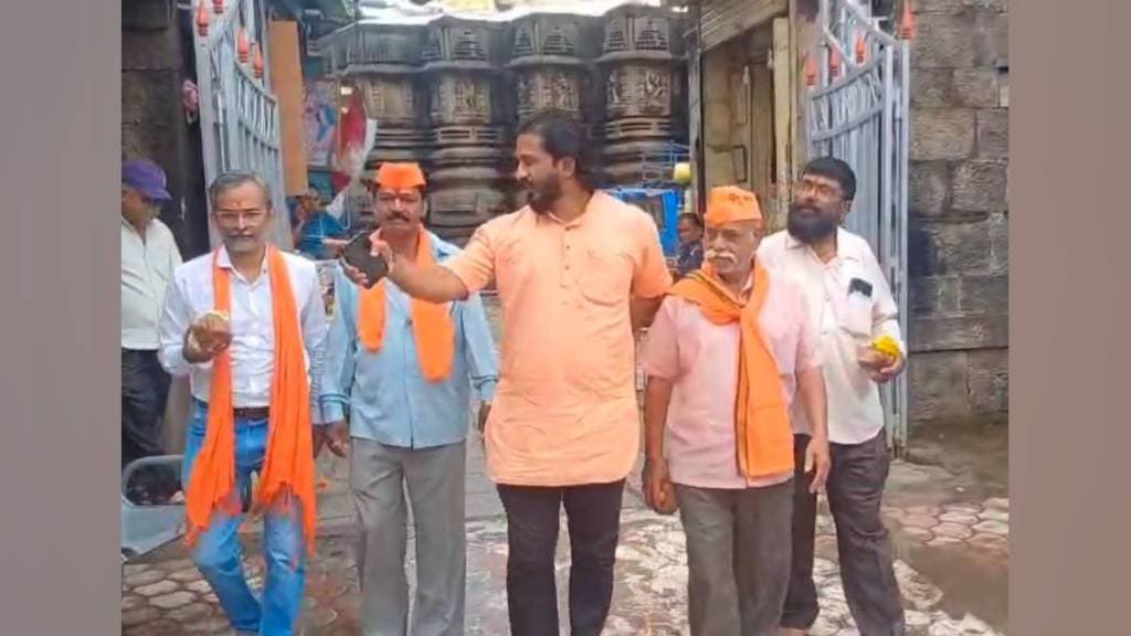 Kolhapur hindu ekta andolan inspected mahalaxmi temple