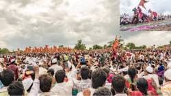 बाजीराव विहिरीजवळ रंगला रिंगण सोहळा; माउलींचे गोल, तर तुकोबारायांचे उभे रिंगण