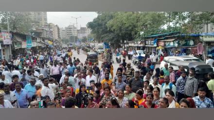 dharavikars protested adani groups NMDPL project