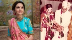 Photos: सोन्याची एम्ब्रॉयडरी केलेला ब्लाऊज, लग्नातील बाजूबंद…; नीता अंबानी यांच्या नव्या लूकची चर्चा