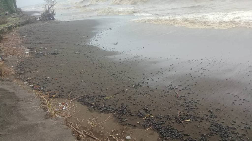 Oil slicks have been spotted on the beaches of Vasai