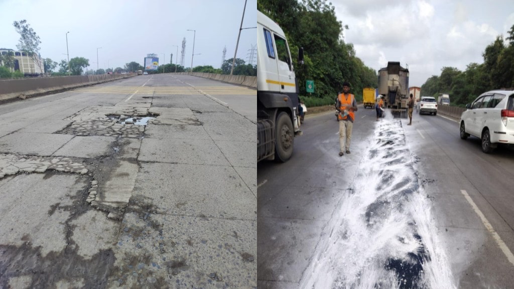Palghar National Highway concreting starts with new road surfacing method