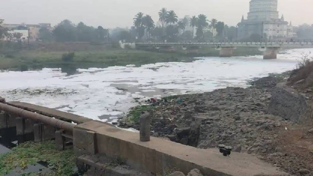 The work of revitalizing the Pawana River has been stalled due to lack of funds