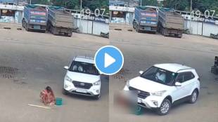 Petrol pump woman accident viral video