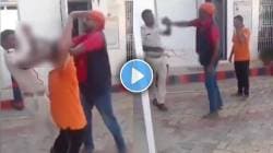 एवढी हिंमत येते कुठून? ऑन ड्युटी पोलिसाला पेट्रोल पंपावर मारहाण; VIDEO पाहून सांगा चूक कोणाची?