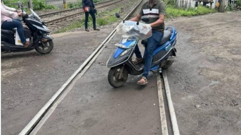 Potholes at Mothagaon Retibandar railway gate
