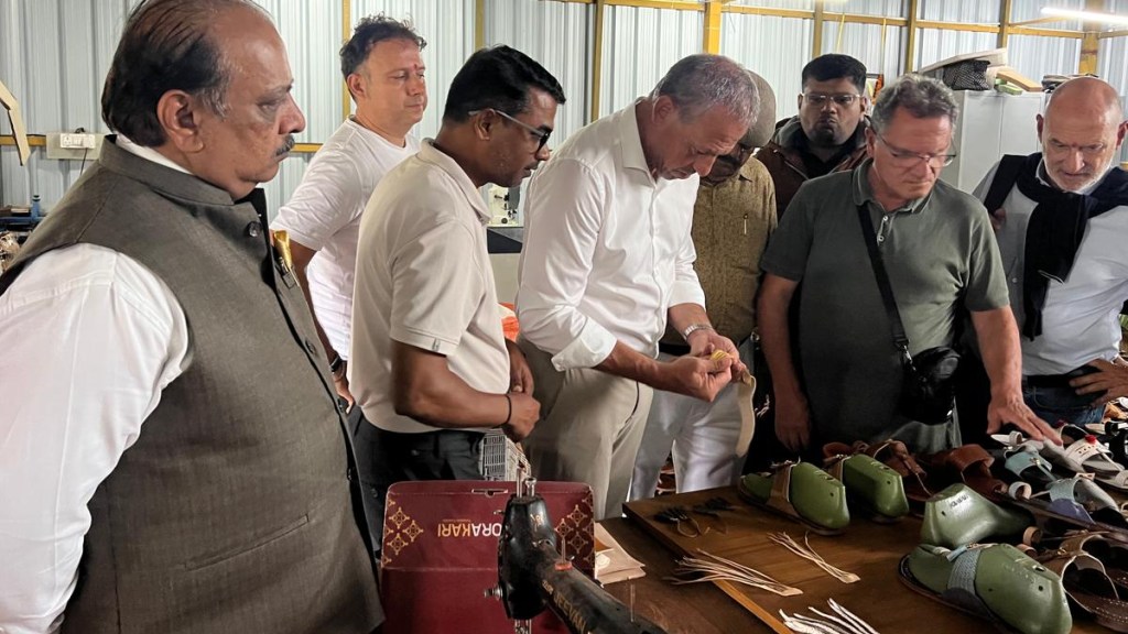 Prada delegation interacts with sandal makers in Kolhapur