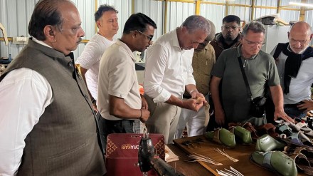 Prada delegation interacts with sandal makers in Kolhapur