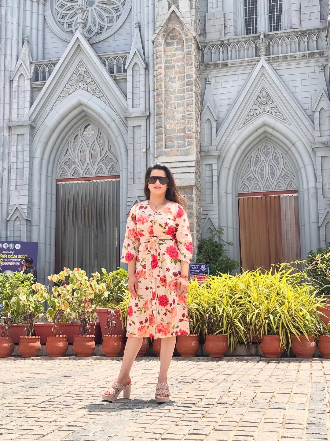 Prajakta Gaikwad visited asias tallest church in mysore see photos