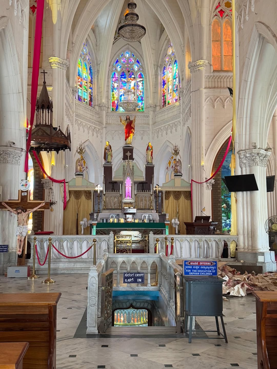 Prajakta Gaikwad visited asias tallest church in mysore see photos