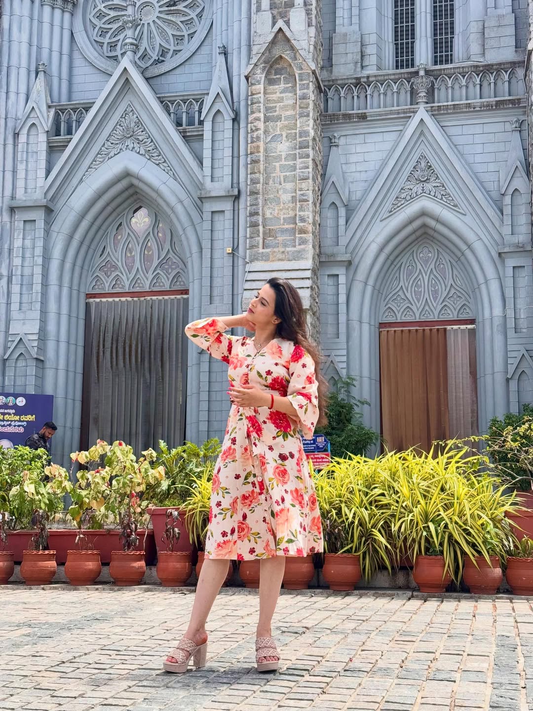 Prajakta Gaikwad visited asias tallest church in mysore see photos