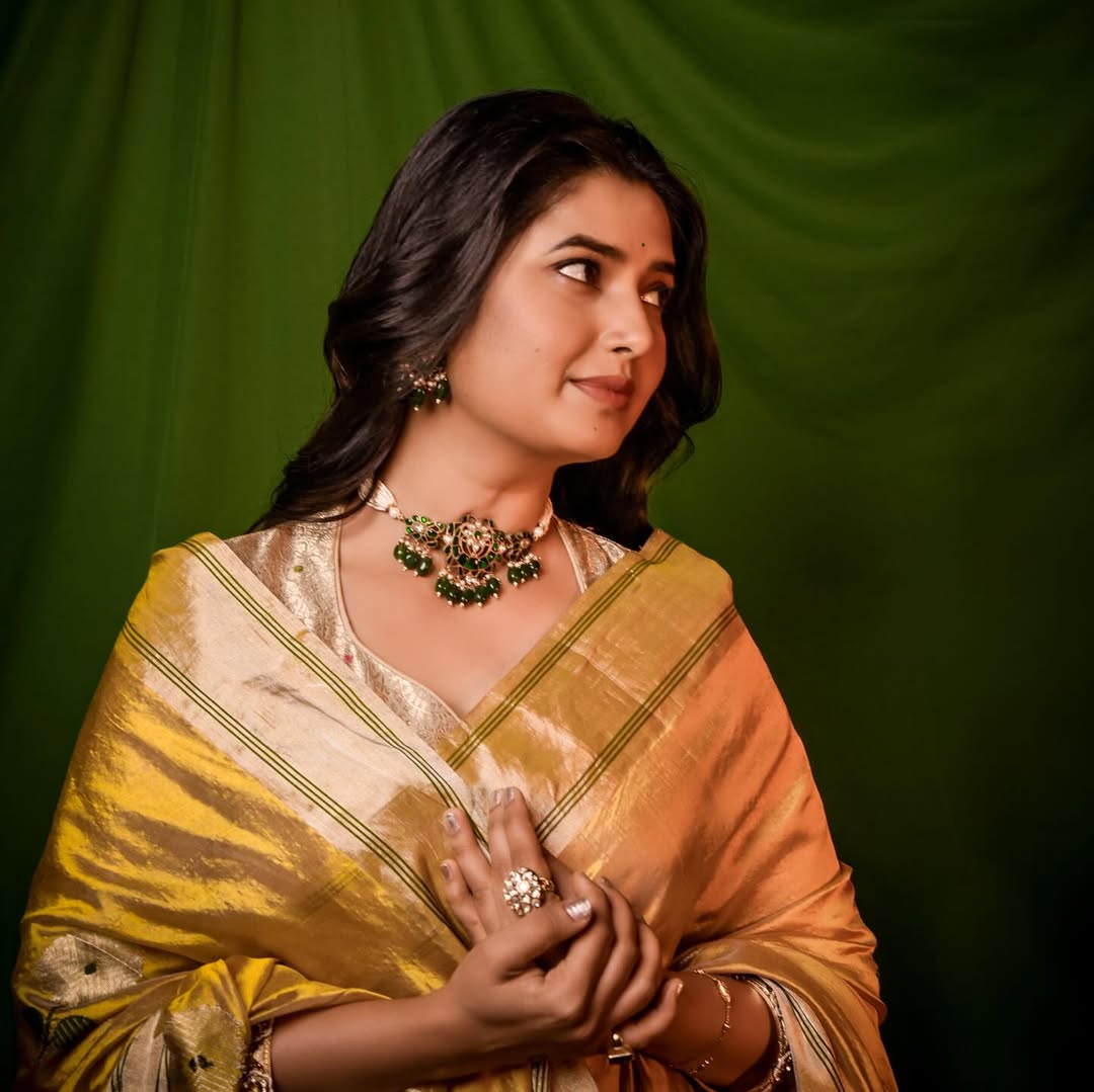 Prajakta Mali Backless Velvet Dress