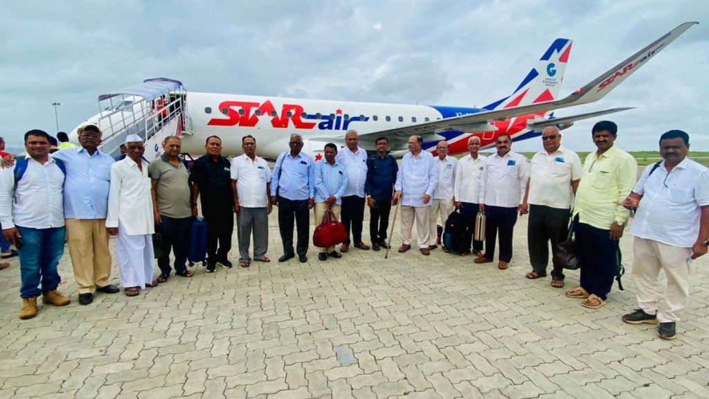 kolhapur minister Prakash abitkar takes senior citizens on air trip unique guru Purnima initiative