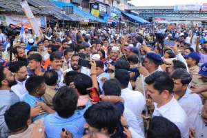 Pratap Sarnaik at Marathi Protest