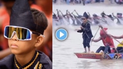 वेगात धावणाऱ्या नावेच्या टोकावर उभा राहून नाचणाऱ्या ‘त्या’ चिमुकल्याने वेधलं जगाचं लक्ष! पण तो आहे तरी कोण?