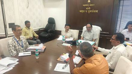 Guardian Minister Sanjay Savkare and Relief and Rehabilitation Minister Makarand Jadhav
