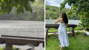 Yek Number Fame Sayli patil new photoshoot in Monsoon white one piece
