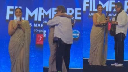 tabu speaks marathi filmfare awards 2025 hugged mahesh manjrekar