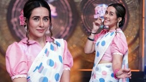 Photos: ‘शिट्टी वाजली रे’ कार्यक्रमासाठी तेजस्विनी लोणारीचा पोलका डॉट साडीत रेट्रो लूक