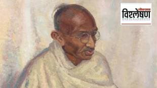 The oil portrait of Mahatma Gandhi was painted in the UK in 1931
