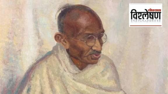 The oil portrait of Mahatma Gandhi was painted in the UK in 1931