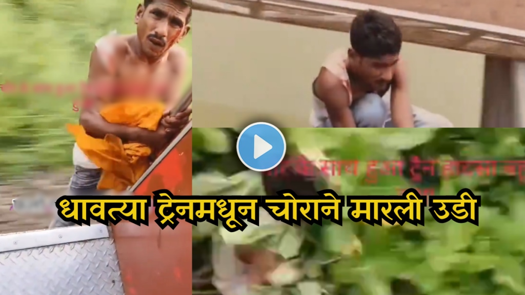Thief Hangs From Running Trains Door After Stealing Passengers Mobile