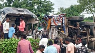 Truck tyre burst leads to deadly crash with private bus on Samruddhi Expressway Two killed 20 injured in accident