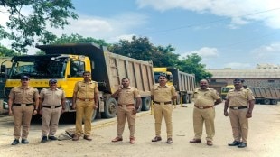 Baramati overloaded trucks, truck seizure Baramati, transport fines Baramati, Baramati traffic police action, overloaded vehicle penalties,