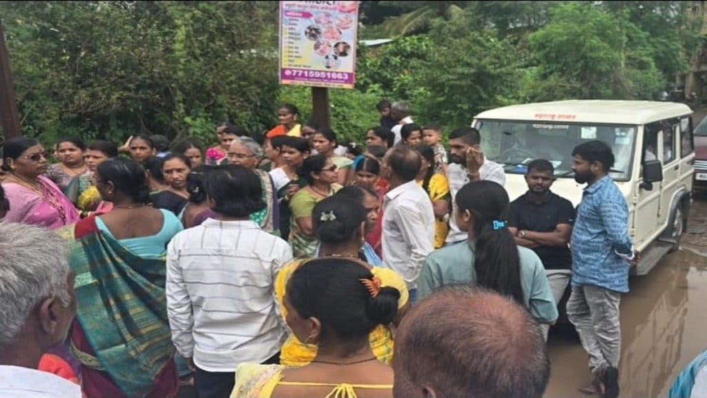 Panvel news, Chikhle village incident, sarpanch protest Panvel, government official obstruction,
