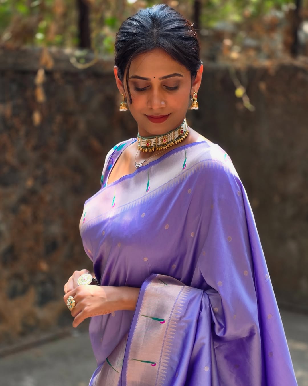 Yogita Chavan Pink Saree Look